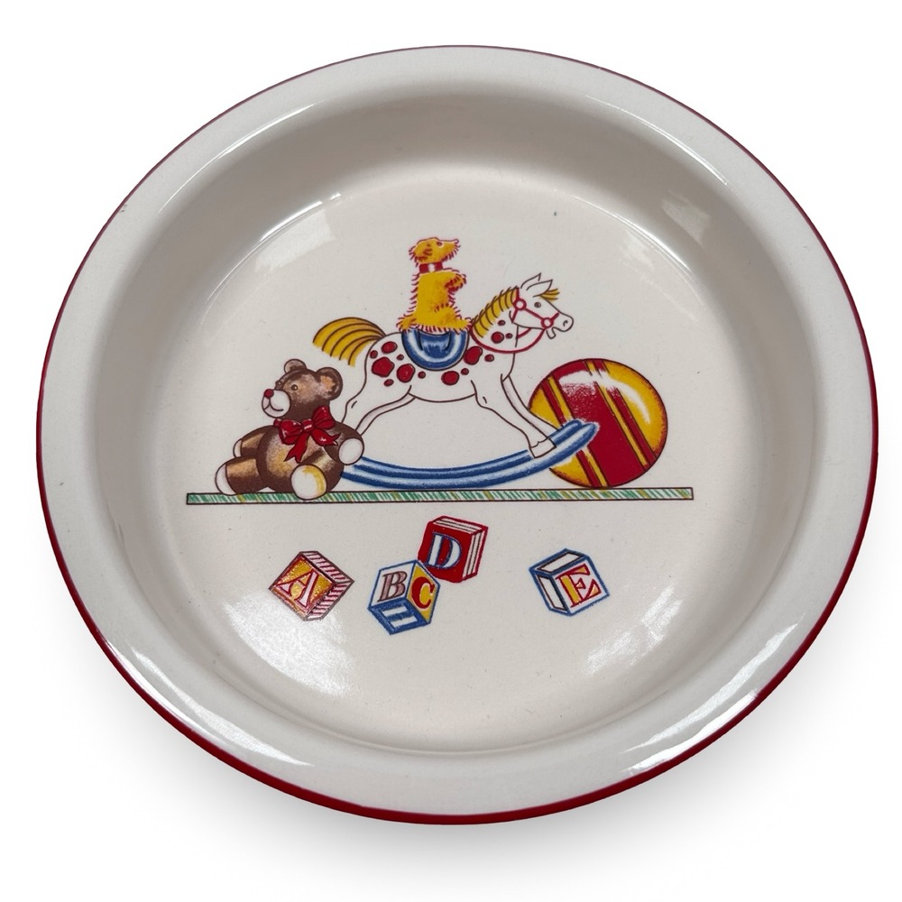 Mason's Tiffany & Co Tiffany Toys Ironstone Bowl Made in England Red Rim 7in